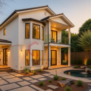 126 m2 çift katlı prefabrik villa gece 126 m2 çift katlı prefabrik villa gece