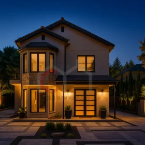 152 m2 4+1 Çift Katlı Prefabrik Villa gece 152 m2 4+1 Çift Katlı Prefabrik Villa gece