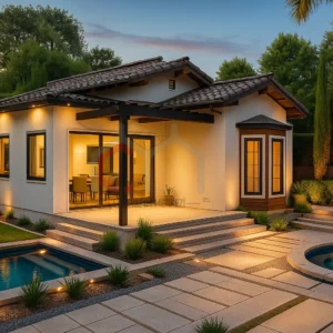 2+1 Tek Katlı Prefabrik Villa 59 m2 gece 2+1 Tek Katlı Prefabrik Villa 59 m2